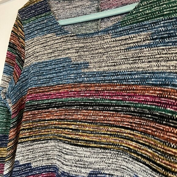 Multicolor Knit Shift Sweater Dress - Picture 3 of 7